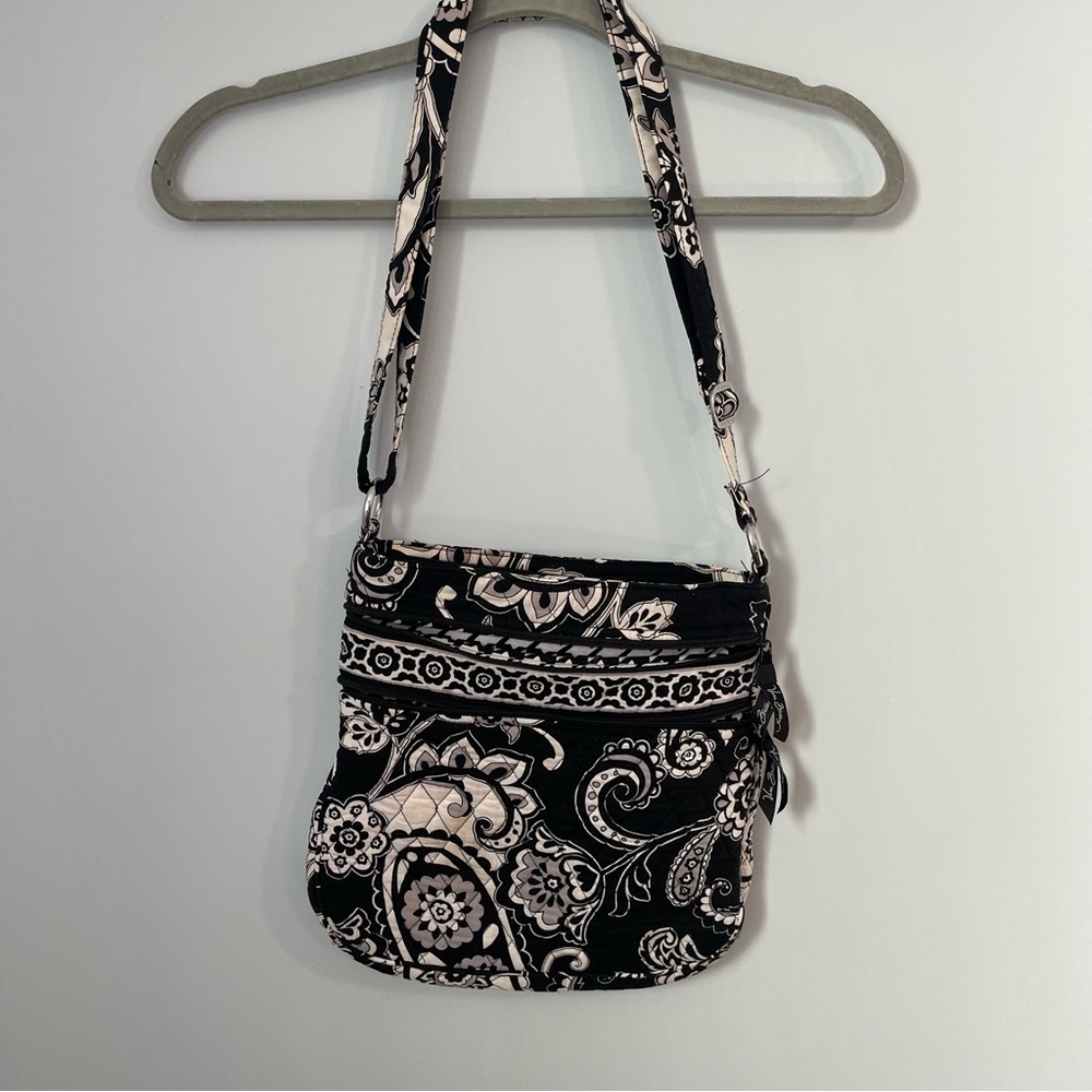 Vera Bradley Black and White Paisley Crossbody Bag